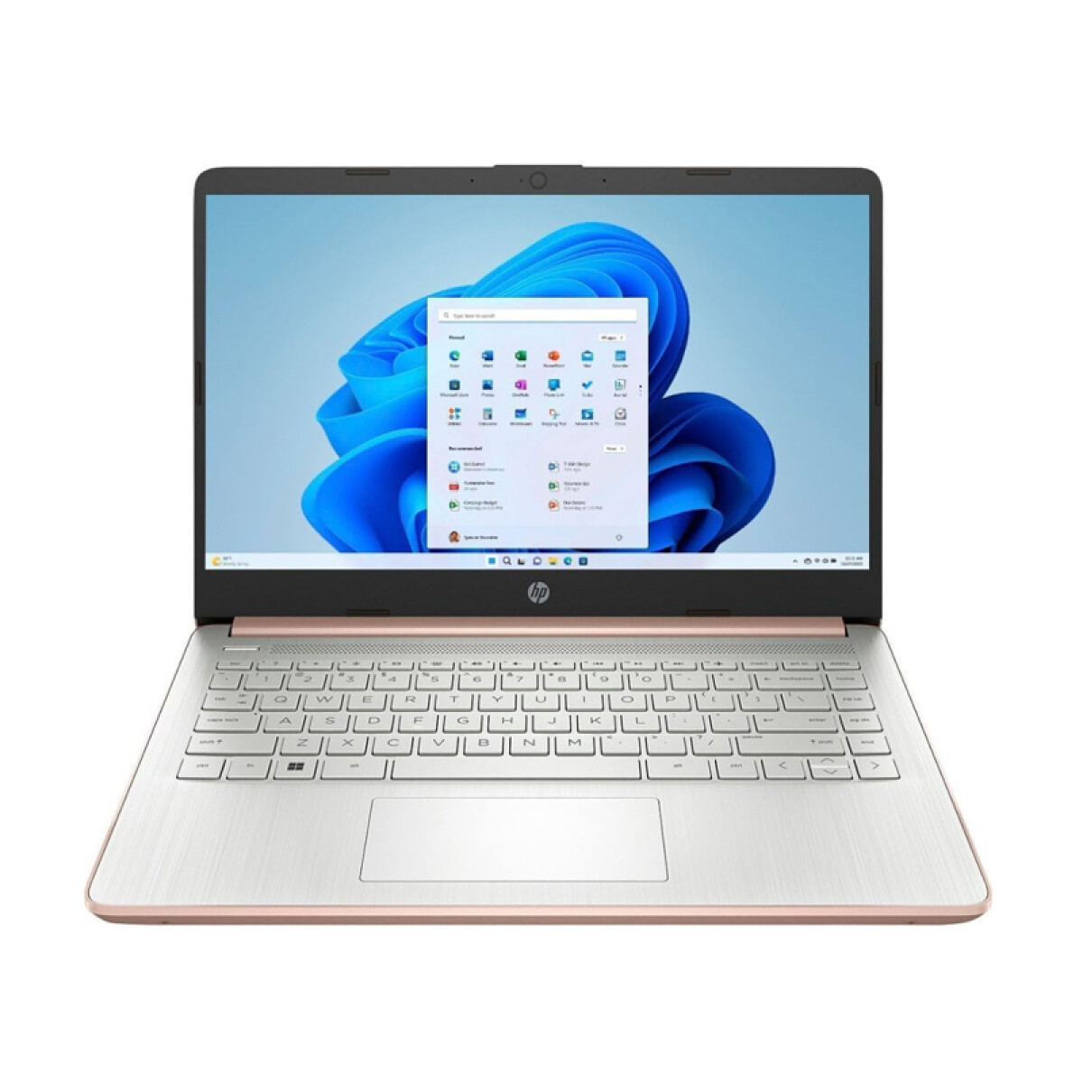 Notebook HP 14-DQ0762dx. Quadcore N4120. RAM 4GB. Disco Sólido 128GB eMMC. Pantalla 14" HD. Win11 
