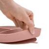 Plato con divisiones y ventosa Kikkaboo Rosa