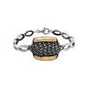 Pulsera Elegante-Plata y Oro-Piedra zirconia-PU5047 conpiedra