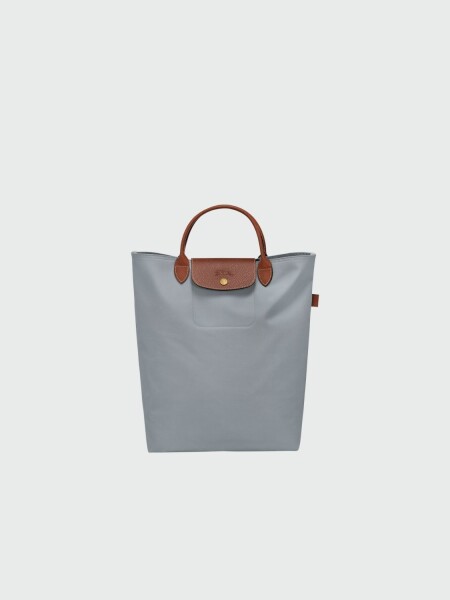 Longchamp - Cartera Tote plegable, de nylon y asa corta, Le pliage M Gris