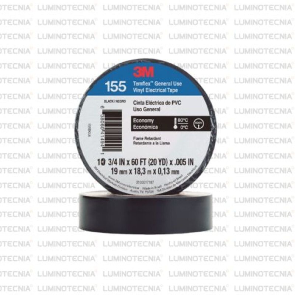 CINTA AISLADORA TEMFLEX 155 19MM X 18M X 0,13MM 