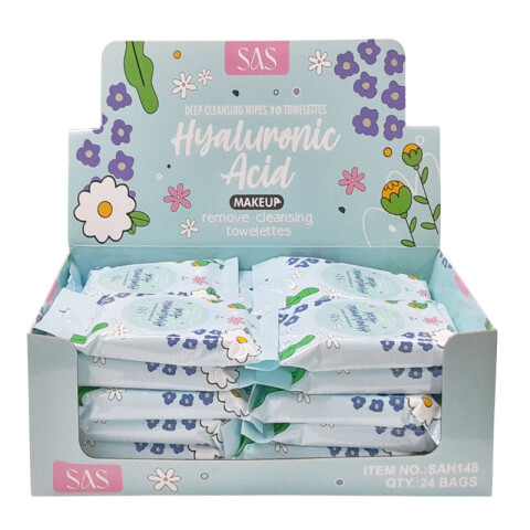Toallitas desmaquillantes ácido hialurónico x10pcs Toallitas Desmaquillantes ácido Hialurónico X10pcs