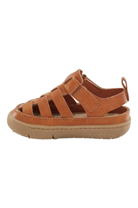 Sandalias con velcro, marrón Sin color