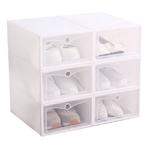 Cajas Estantes Organizador Rack Zapatos Zapatera Apilabl X48 Color Variante Blanco