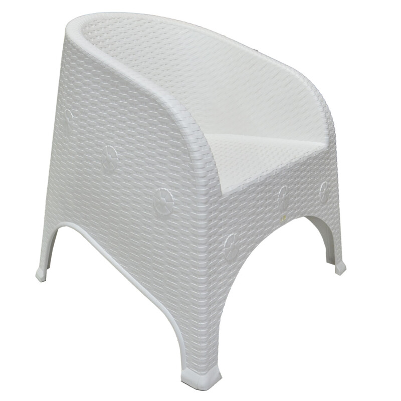 Sillón Olivia ratán BLANCO