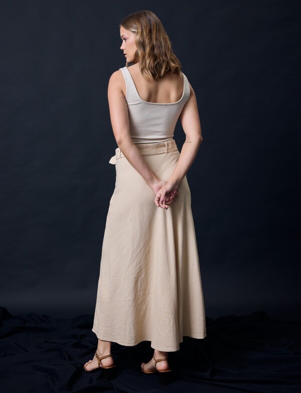 Falda Lino BEIGE