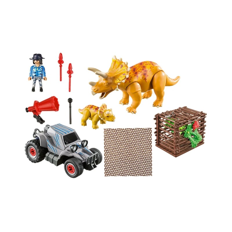 Juguete Playmobil The Explorers coche con triceraptors 59 piezas Juguete Playmobil The Explorers coche con triceraptors 59 piezas