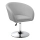Silla Taburete Butaca con Respaldo en Cuero Lumax Modelo Stella Plateado