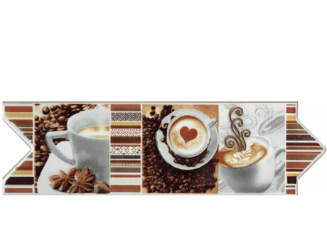 Guarda con decoracion mixta café sin fin 8x25 Azulmat 000