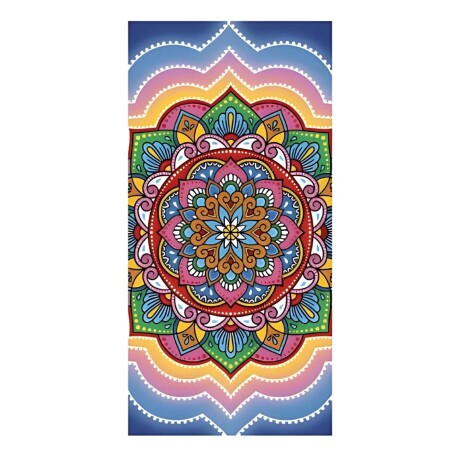 Toalla Playera Velour Mandala 70x130 cm Violeta