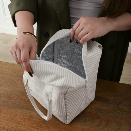 Lunchera conservadora tela 23x17x24cm Beige