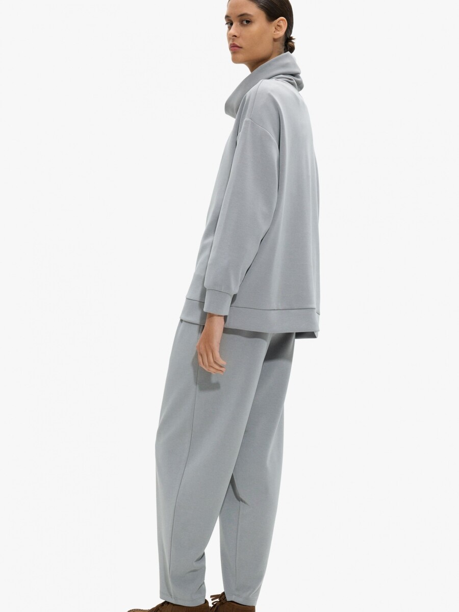 Sudadera Con Cuello Alto Y Tacto Suave gris