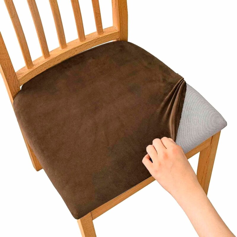 Funda de almohadón de silla marrón