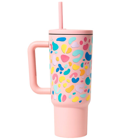 Vaso Térmico Metalico 1.2 Litros Diseño Sorbito Agua Cafe Color Rosa