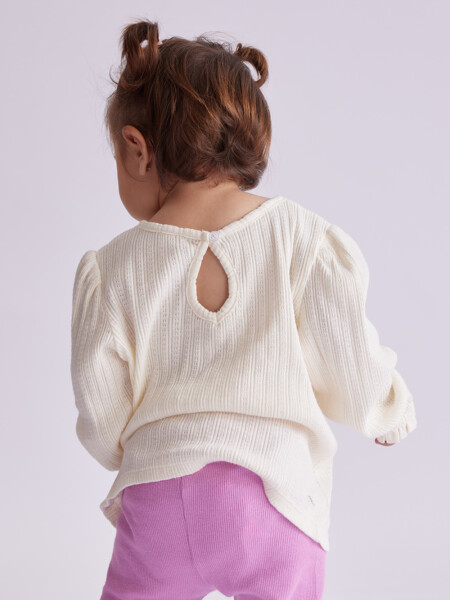 Remera manga larg rib Crudo