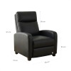 Butaca 1 Cuerpo Tela Repelente al Agua Living - Barrel Negro Cuerina