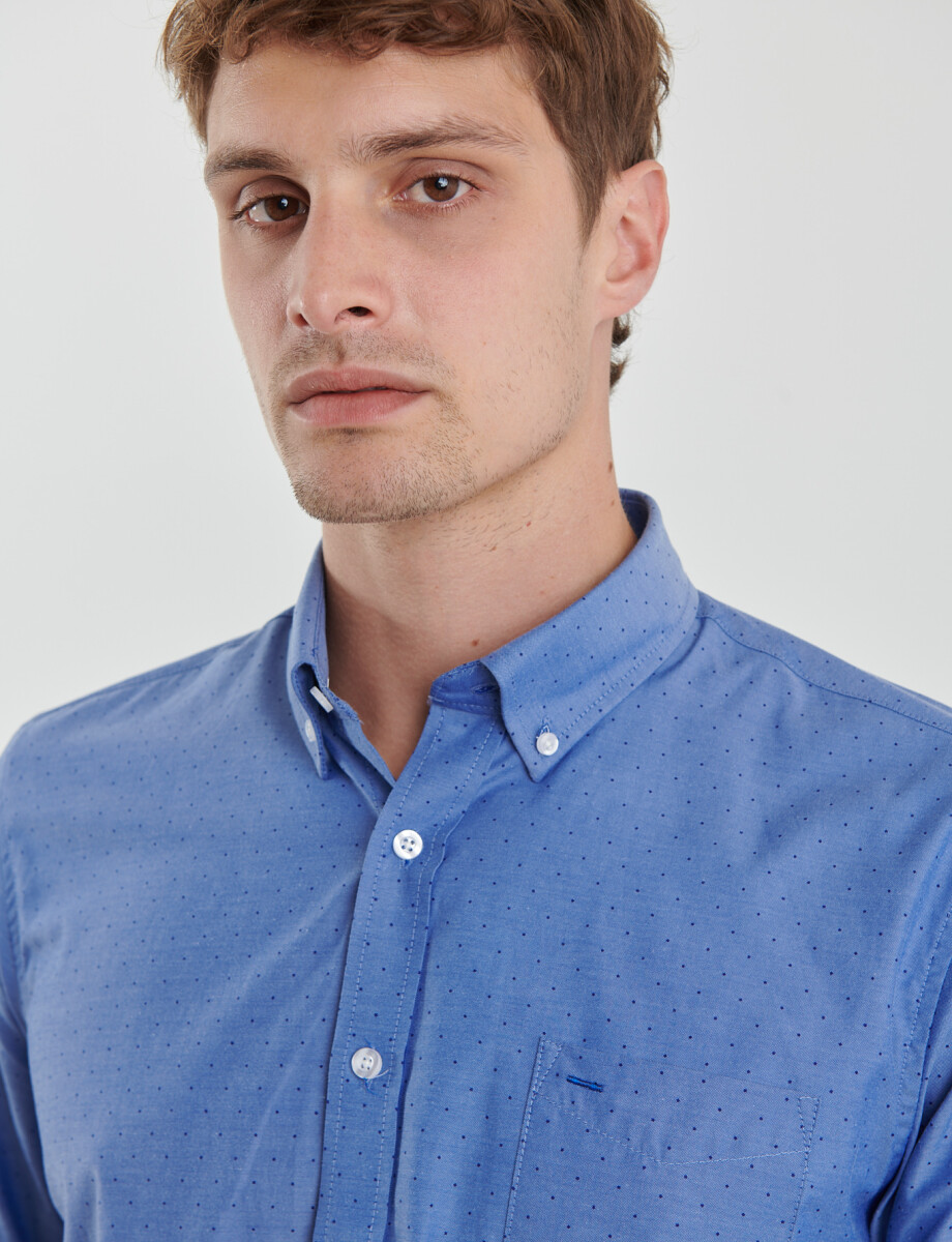 012593 CAMISA HARRINGTON LABEL Azul