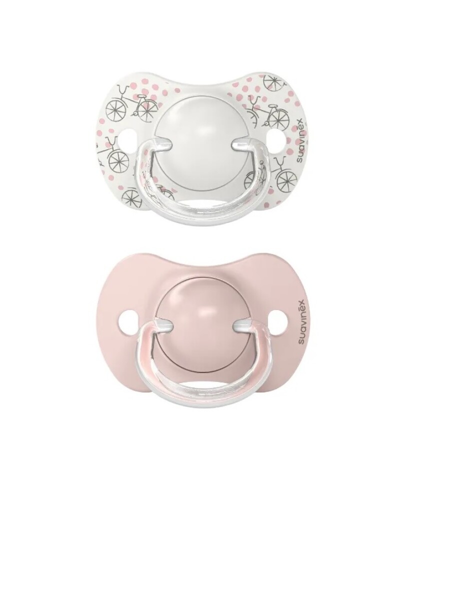 Set x2 chupete fisiologico Suavinex 0 a 6 M - Bike Rosa 