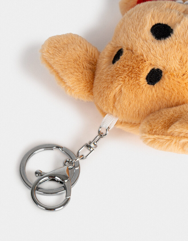 Llavero Peluche Llavero Y Charm De Peluche De Perrito - Marron Beige