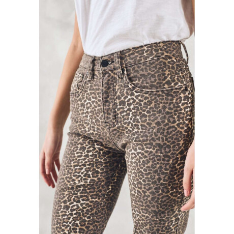 Jean Flare Animal Print Multi