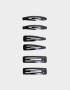 Hebillas Tic Tac Set por 6 Set De Hebillas Tic Tac - Negro