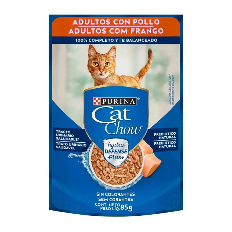 CAT CHOW EN SALSA ADULTOS POLLO 85 GRS CAJA X 15 UNIDADES