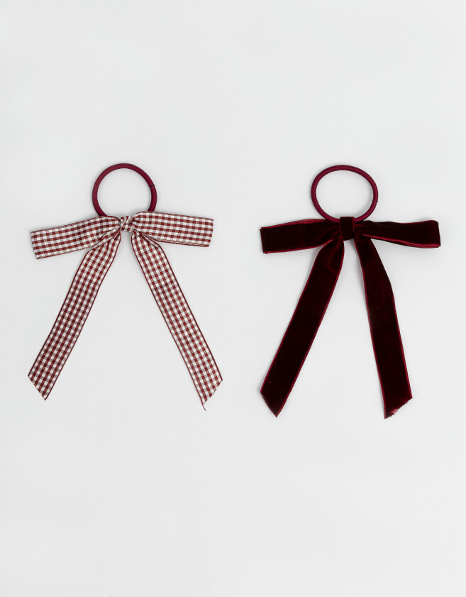 Gomitas Elásticas Sets Con moño Set De Gomitas Con Moño - Combinacion Bicolor