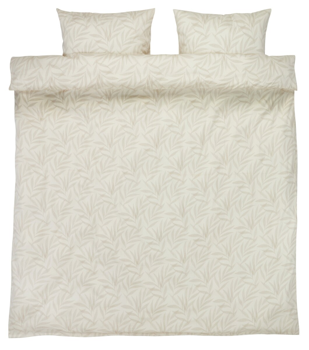 Juego funda nórdica saten SABINE 240x220 crema 