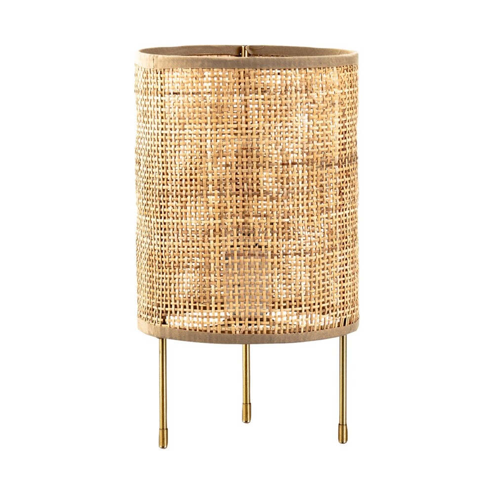 LÁMPARA RATTAN NATURAL-BEIGE DE MESA