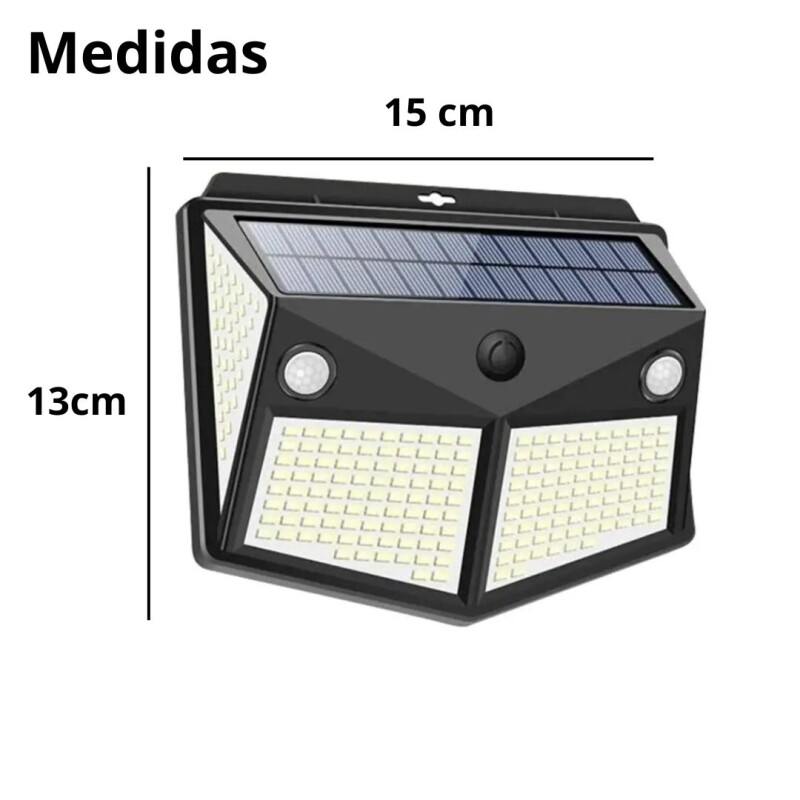 Lampara Exterior Farol Solar Foco 260 Led Sensor Movimiento Lampara Exterior Farol Solar Foco 260 Led Sensor Movimiento