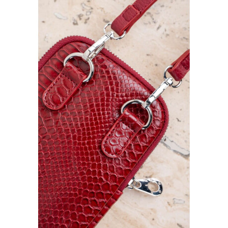 Porta Celular Croco Combinado Rojo