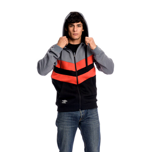 Campera Full Zip Umbro Hombre Gry