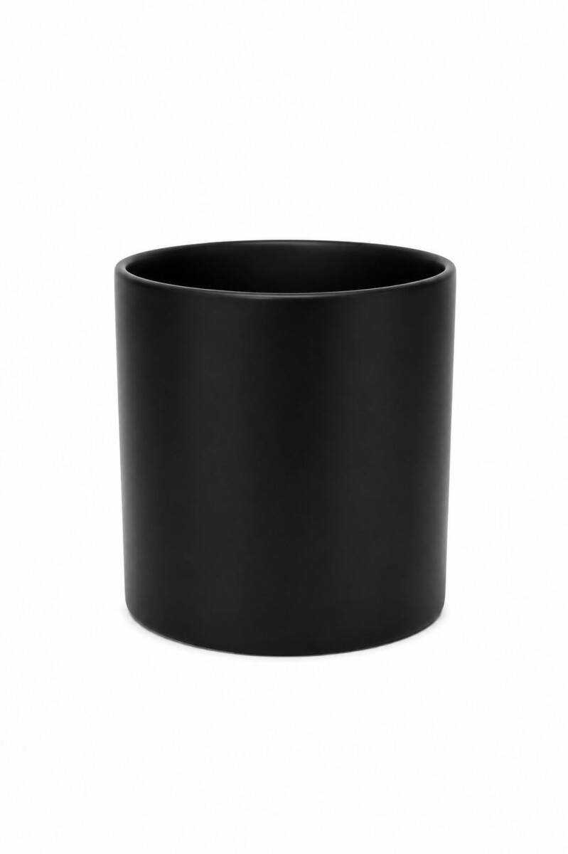 PORTA MACETA CERÁMICA MINIMALISTA XS - NEGRA 