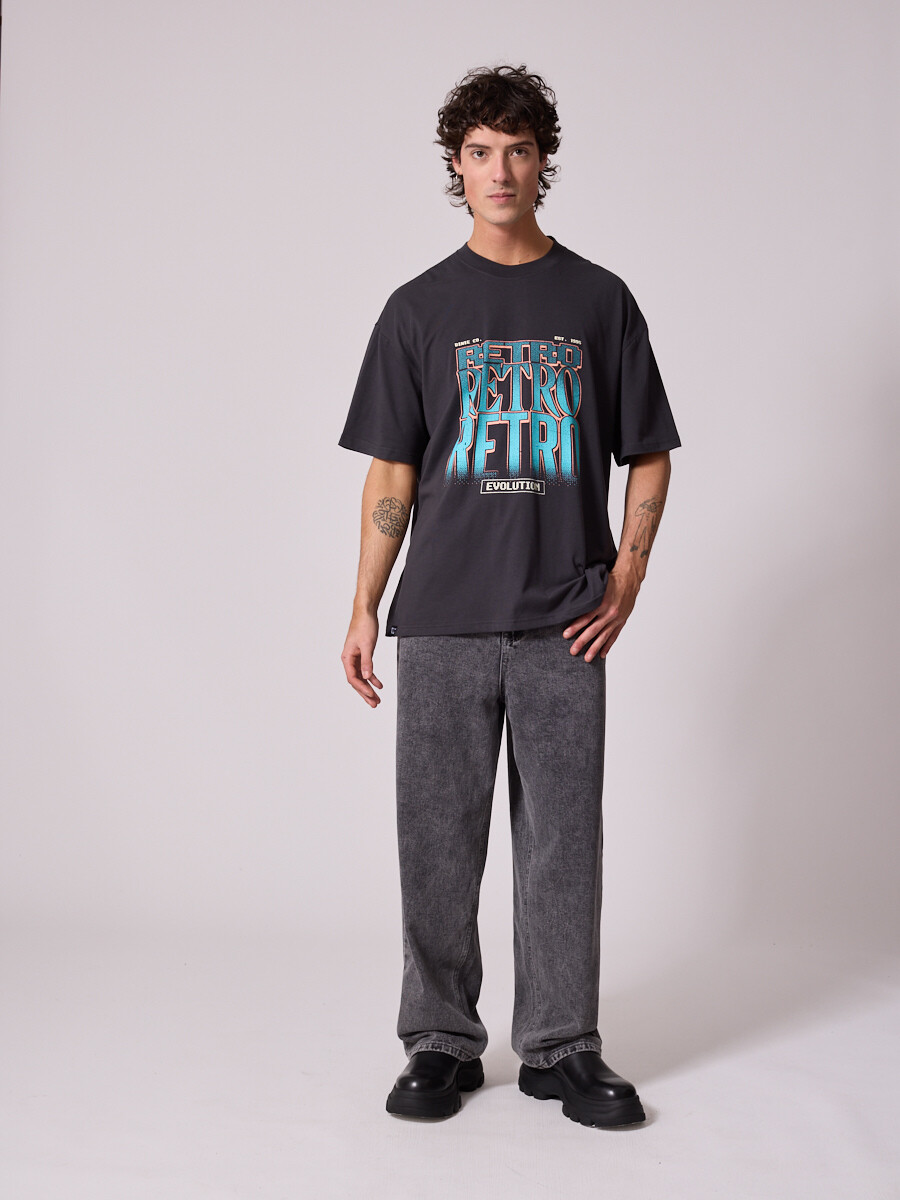 T-SHIRT MOYA DIXIE Gris Oscuro