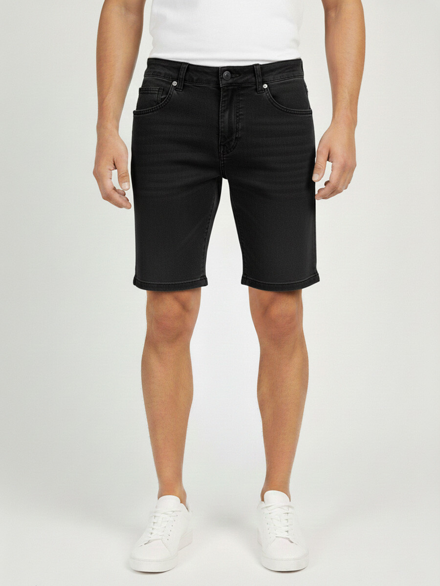 BERMUDA JEAN CARIZO OUTLET - Negro 