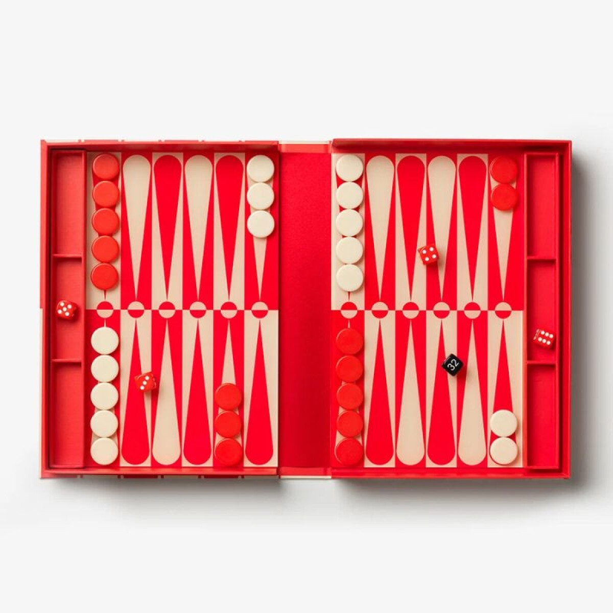 PRINTWORKS JUEGO DE BACKGAMMON ROJO CREMA 