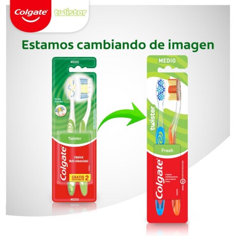 Cepillo De Dientes Colgate Twister Medio 2 U Cepillo De Dientes Colgate Twister Medio 2 U