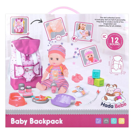 Bebe 12 sonidos con mochila y accesorios Bebe 12 sonidos con mochila y accesorios