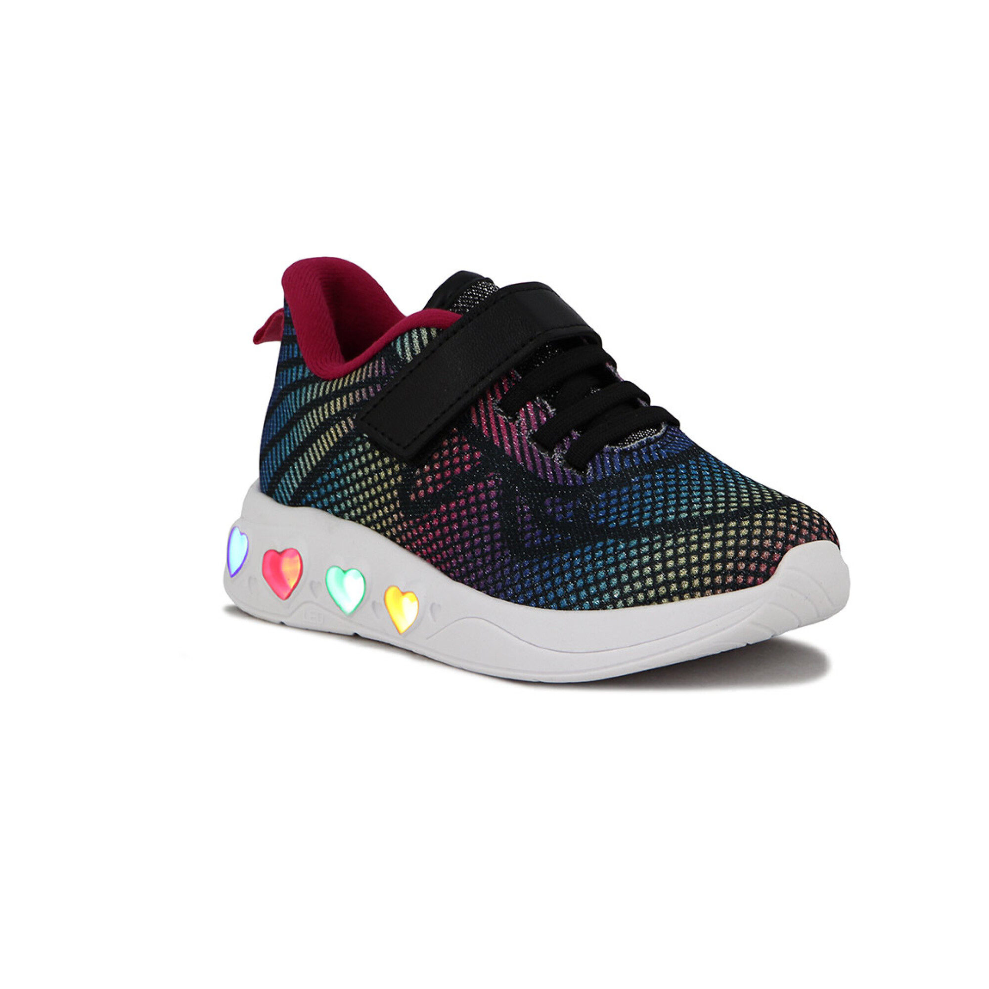 Molekinha Champion Deportivo C velcro C luces Negro multicolor