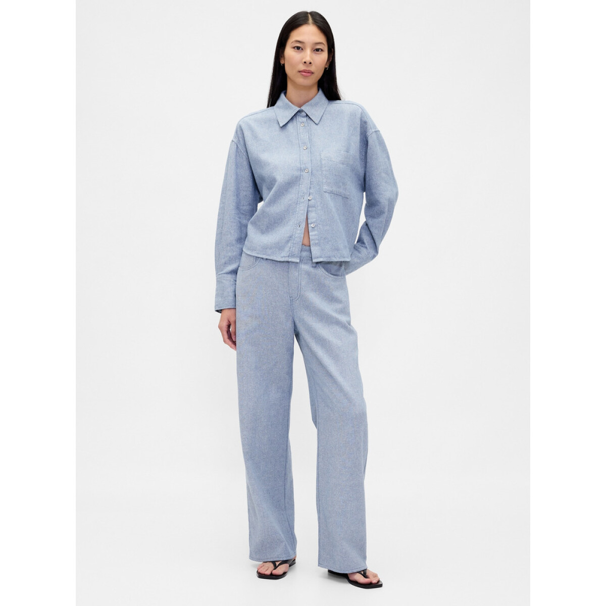 LINEN 5PKT PANT - CHAMBRAY 042 