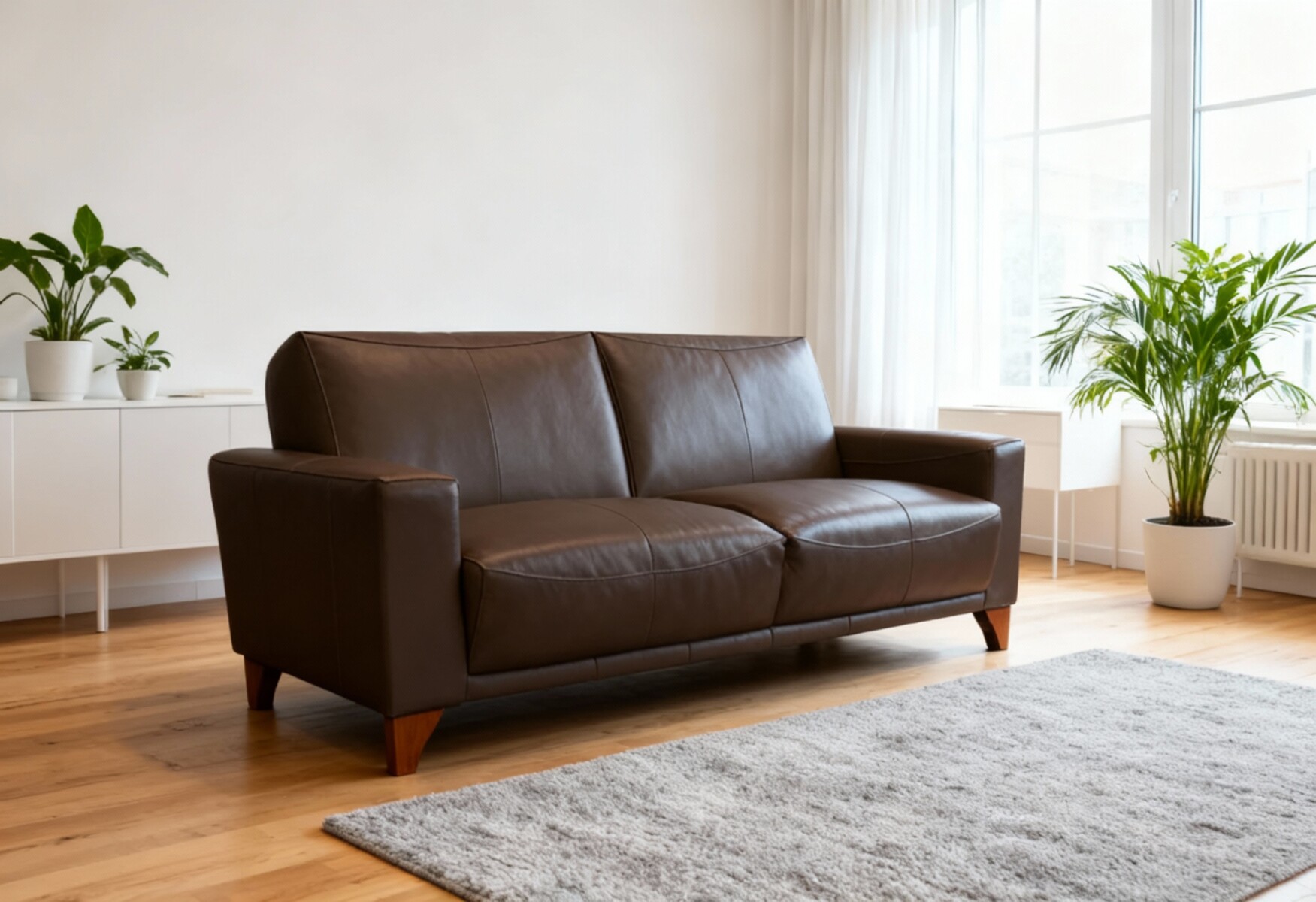 Sofá 3 cuerpos Luzzi 2.00mt - Marrón 