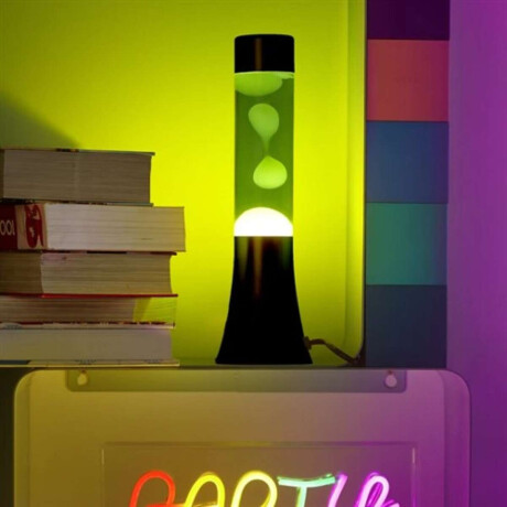 Lámpara De Lava Verde Y Amarilla 30 Cm