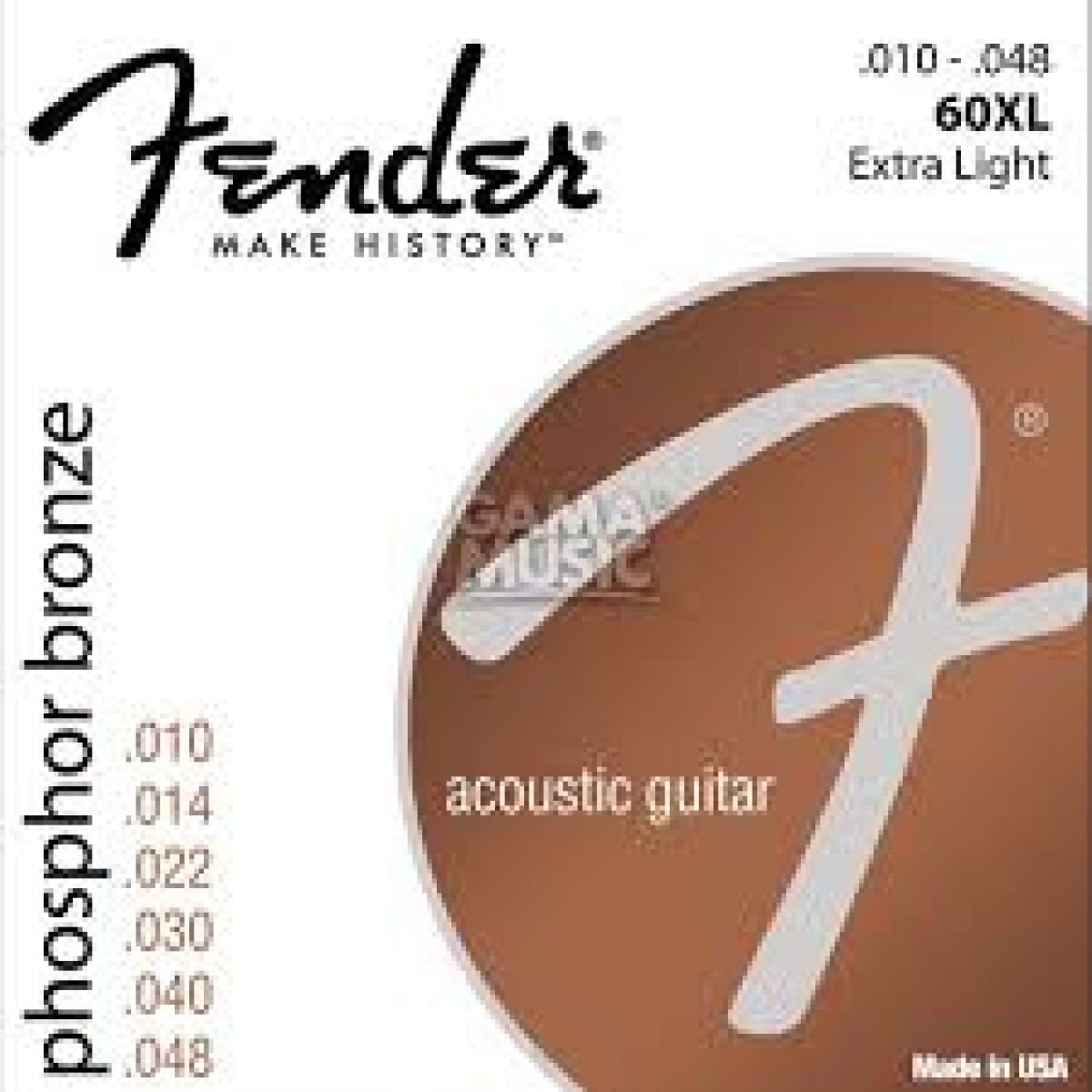 Encordado Folk Fender Phosphor Bronze 60xl 010 