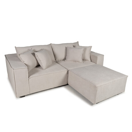 Sofá Modular Maia (3 módulos) - Tela Microfibra 12073 (Greige)