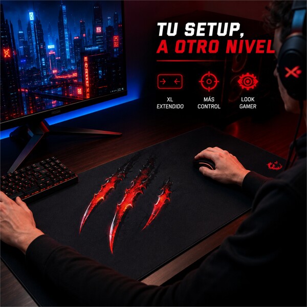 Mousepad Gamer Xtrike Me MP-208 XL 80 x 30 cm Negro 1
