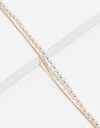 Pulseras Flexibles Pulsera De Doble Cadena - Dorado
