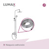 Barra columna ducha redonda inox con soporte y diseño moderno para baño Barra columna ducha redonda inox con soporte y diseño moderno para baño