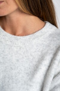 Sweater Botones Gris Melange