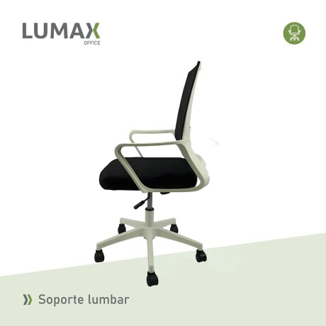Silla de Escritorio Oficina Lumax Ryan Negro/Blanco