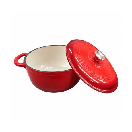 OLLA DE HIERRO FUNDIDO FIRE KING 28 CM ROJA OLLA DE HIERRO FUNDIDO FIRE KING 28 CM ROJA